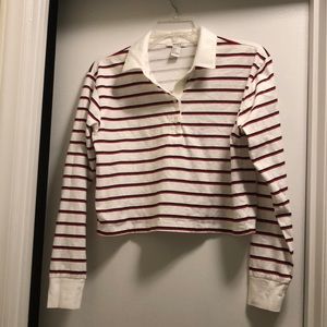 Cropped collar shirt